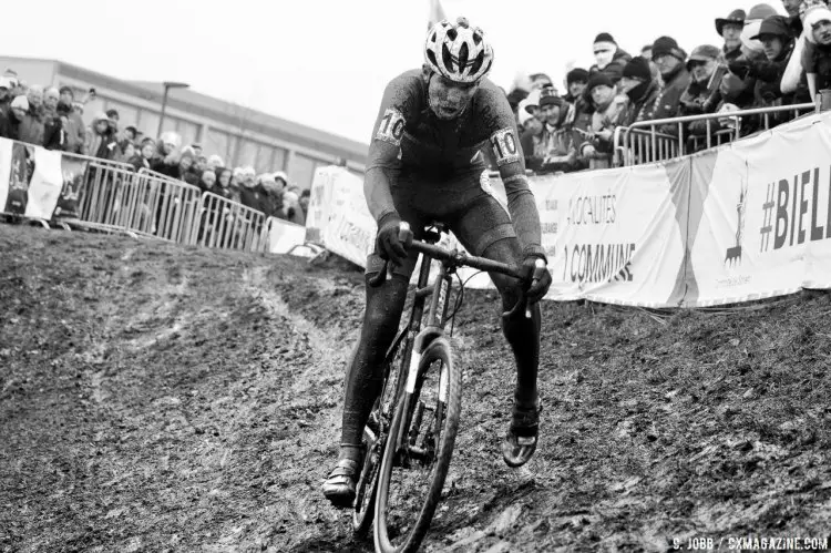Joris Nieuwenhuis was a machine among humans and human errors today. U23 Men. 2017 UCI Cyclocross World Championships, Bieles, Luxembourg. © C. Jobb / Cyclocross Magazine