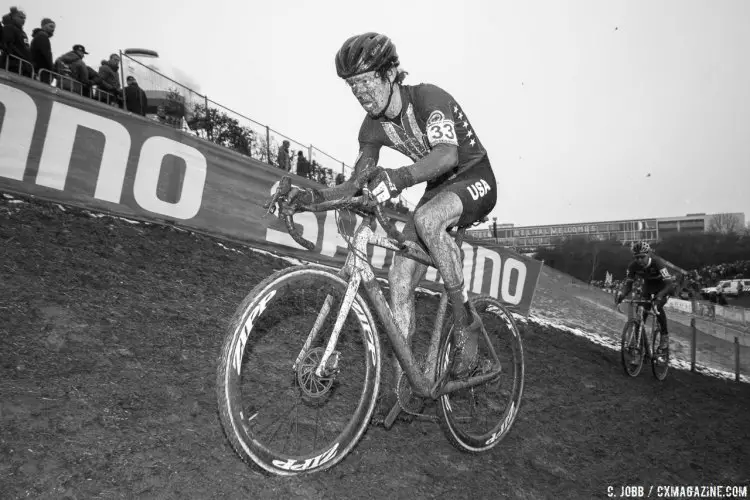Spencer Petrov on his way to 18th. U23 Men. 2017 UCI Cyclocross World Championships, Bieles, Luxembourg. © C. Jobb / Cyclocross Magazine