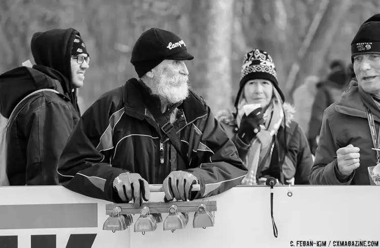 Spectator numbers may have been light in Hartford, but this guy made up for it with more cowbells. 2017 Cyclocross National Championship. © C. Fegan-Kim / Cyclocross Magazine