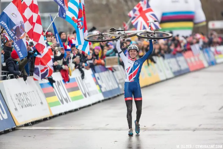 Thomas Pidcock fulfilled his call-up position, dream and destiny. Junior Men. 2017 UCI Cyclocross World Championships, Bieles, Luxembourg. © M. Hilger / Cyclocross Magazine