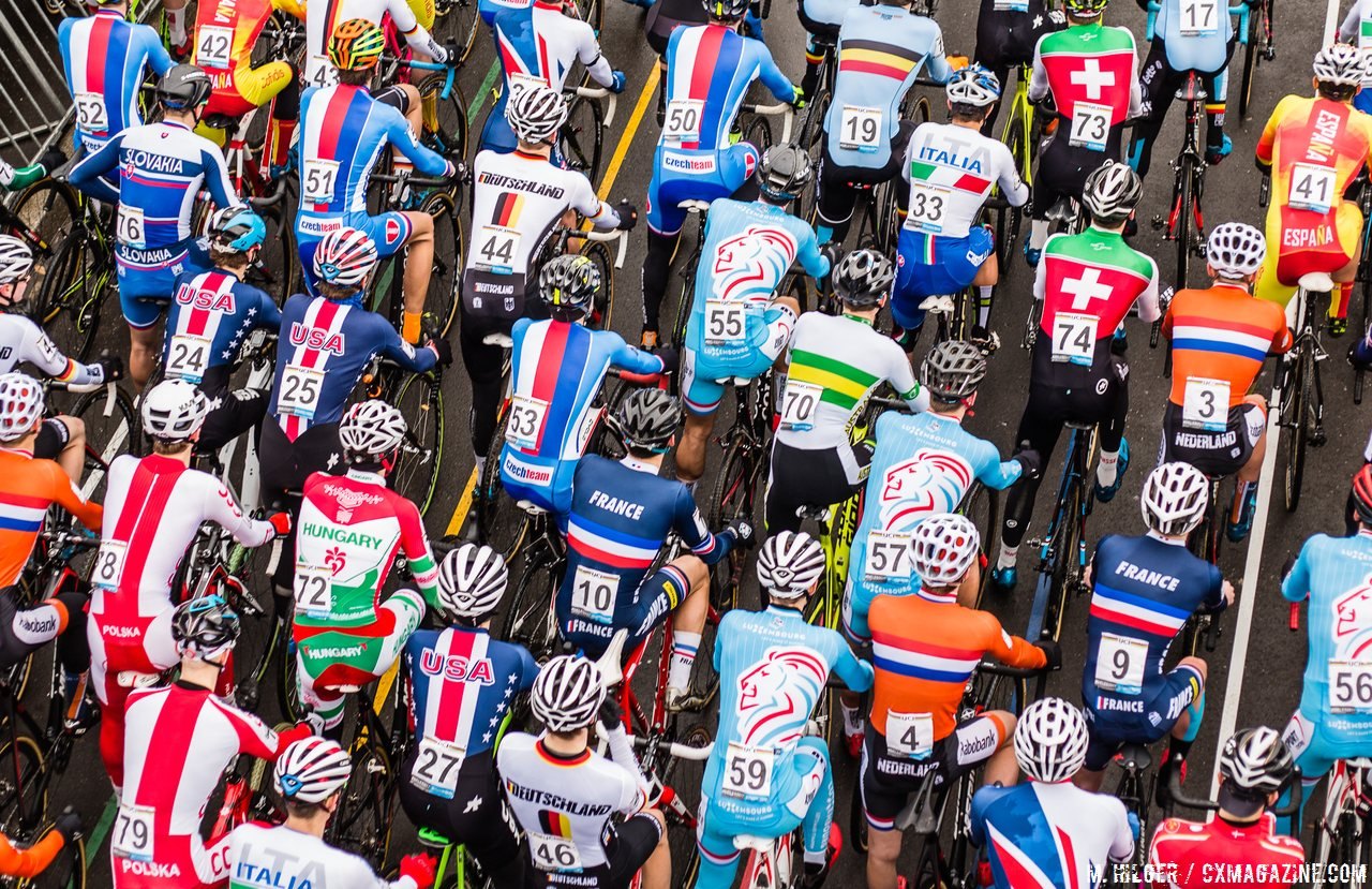 Junior Men. 2017 UCI Cyclocross World Championships, Bieles, Luxembourg. © M. Hilger / Cyclocross Magazine