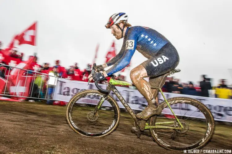 Stephen Hyde on his way to 18th. Elite Men. 2017 UCI Cyclocross World Championships, Bieles, Luxembourg. © M. Hilger / Cyclocross Magazine