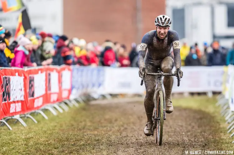 Jeremy Power pushed through a tough season. 2017 UCI Cyclocross World Championships, Bieles, Luxembourg. © M. Hilger / Cyclocross Magazine