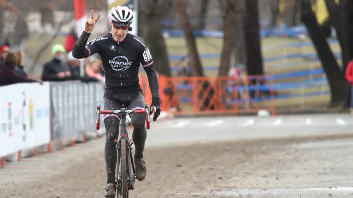 Two titles for Downs. 2017 Cyclocross National Championships, Masters Men 65-69. © D. Mable / Cyclocross Magazine