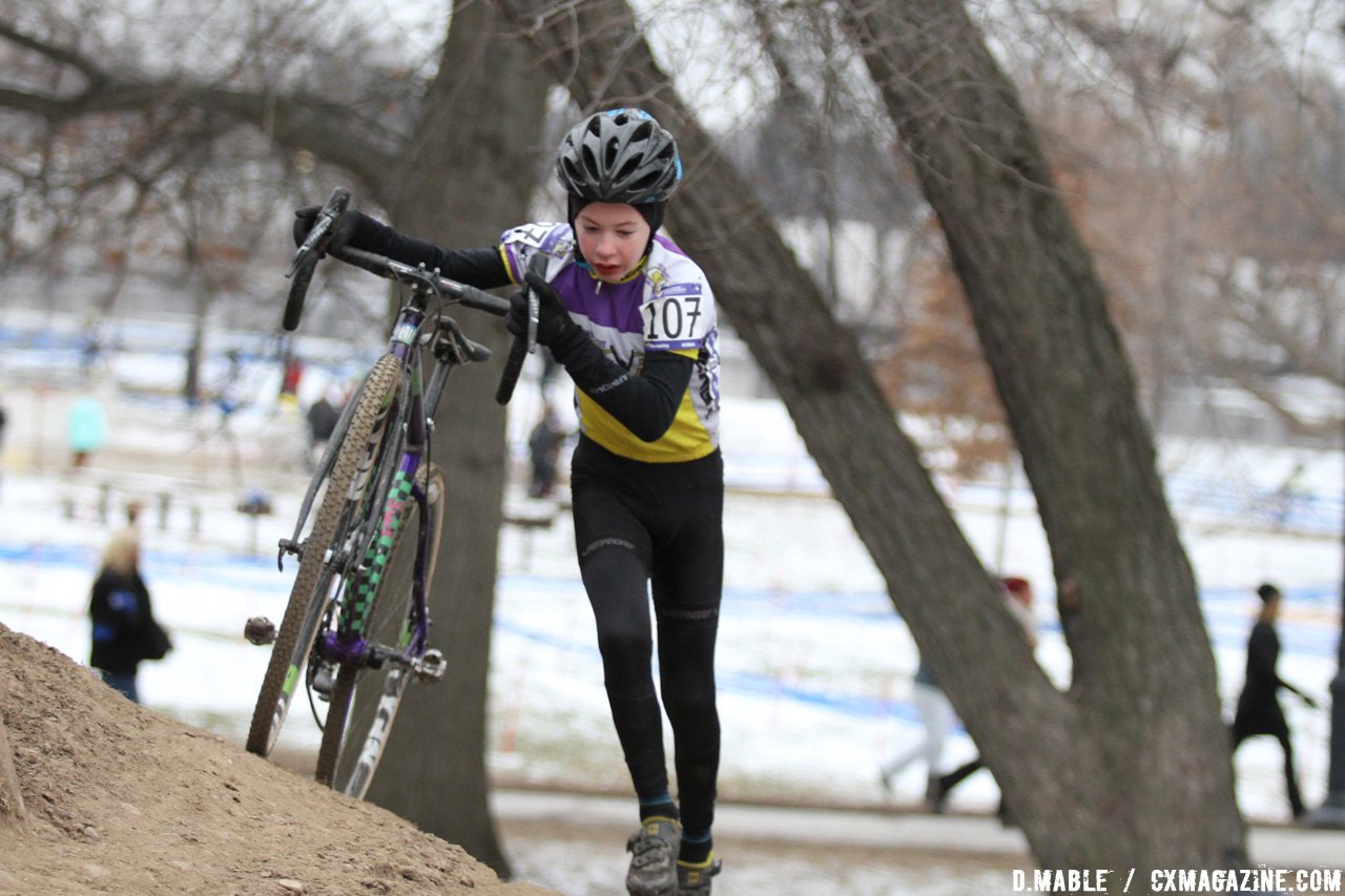 David Thompson (CT Cycling Advancement Program) from New Canaan wins the 2017 Cyclocross National Championship Junior Men 11-12. © D. Mable / Cyclocross Magazine
