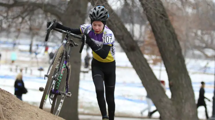 David Thompson (CT Cycling Advancement Program) from New Canaan wins the 2017 Cyclocross National Championship Junior Men 11-12. © D. Mable / Cyclocross Magazine