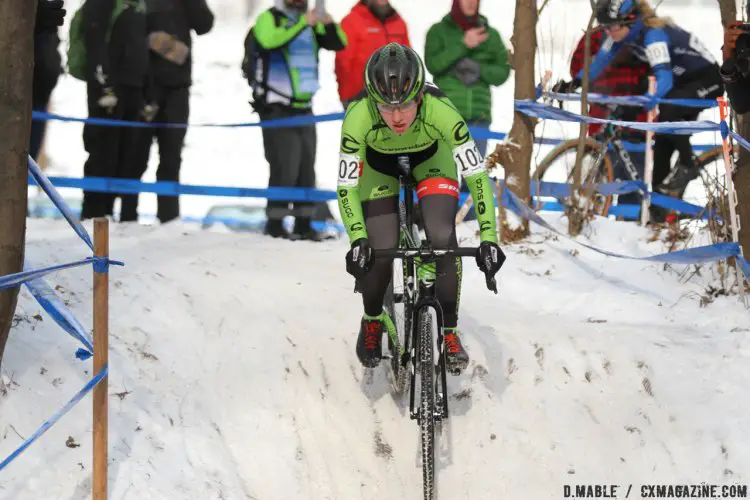 Emma White (Cannondale Cyclocross) took an early lead after a solid start. 2017 Cyclocross National Championships, Women U23. © D. Mable / Cyclocross Magazine