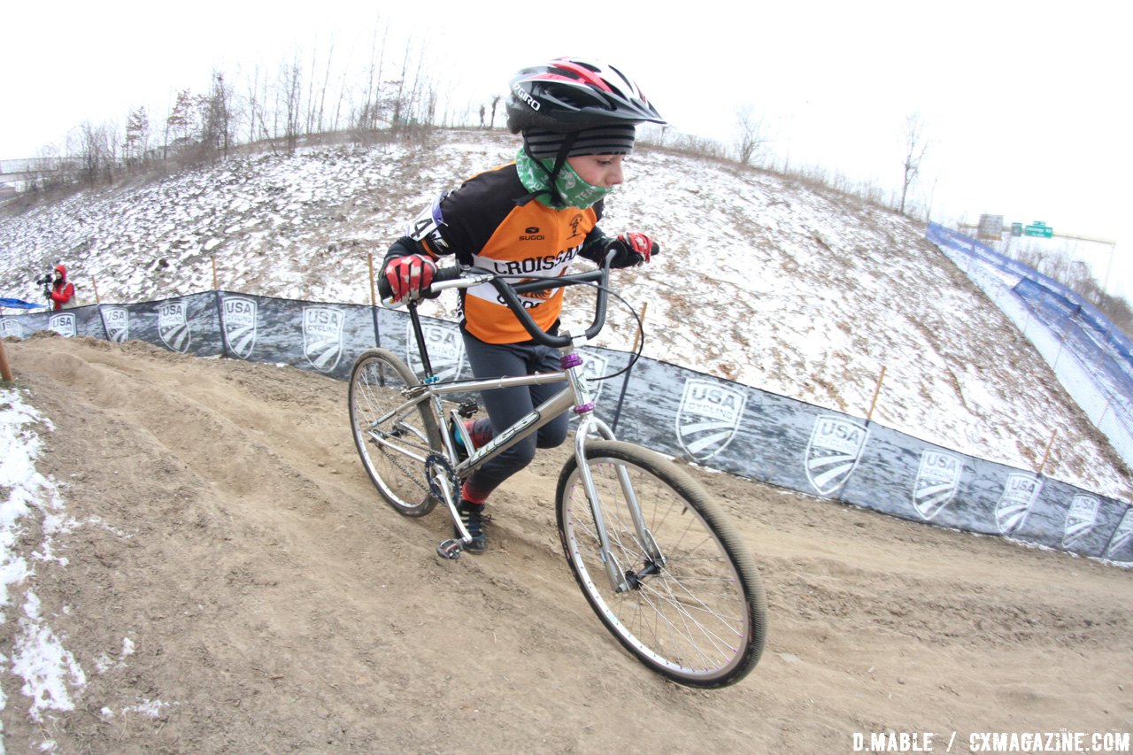 Fisher Stites from Newtown, CT tackled the rough course on his BMX bike. 2017 Cyclocross National Championships, Junior Men 11-12. © D. Mable / Cyclocross Magazine