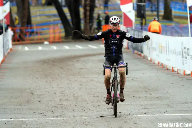 Fred Wittwer from Charlottesville, VA is the 2017 Cyclocross National Champion for the Masters Men 65-69 category. © David Mable / Cyclocross Magazine