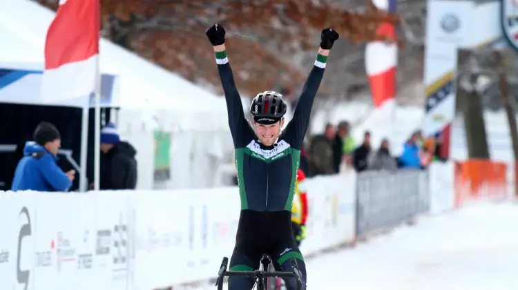 Isaac Neff (Neff Cycle Service) wins the 2017 Cyclocross National Championships Masters Men 30-34 Title. © D. Mable / Cyclocross Magazine