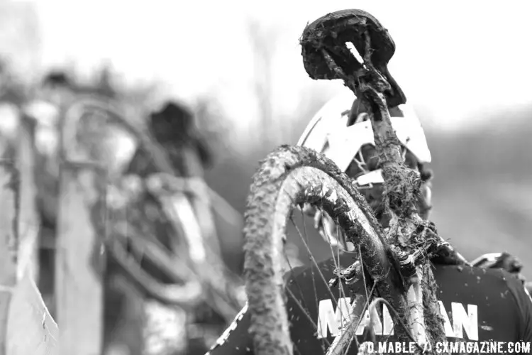 Vance Fletcher of Marian College enjoyed his final race as a college student, having graduated from Marian in December. 2017 Cyclocross National Championships. ©D. Mable/Cyclocross Magazine