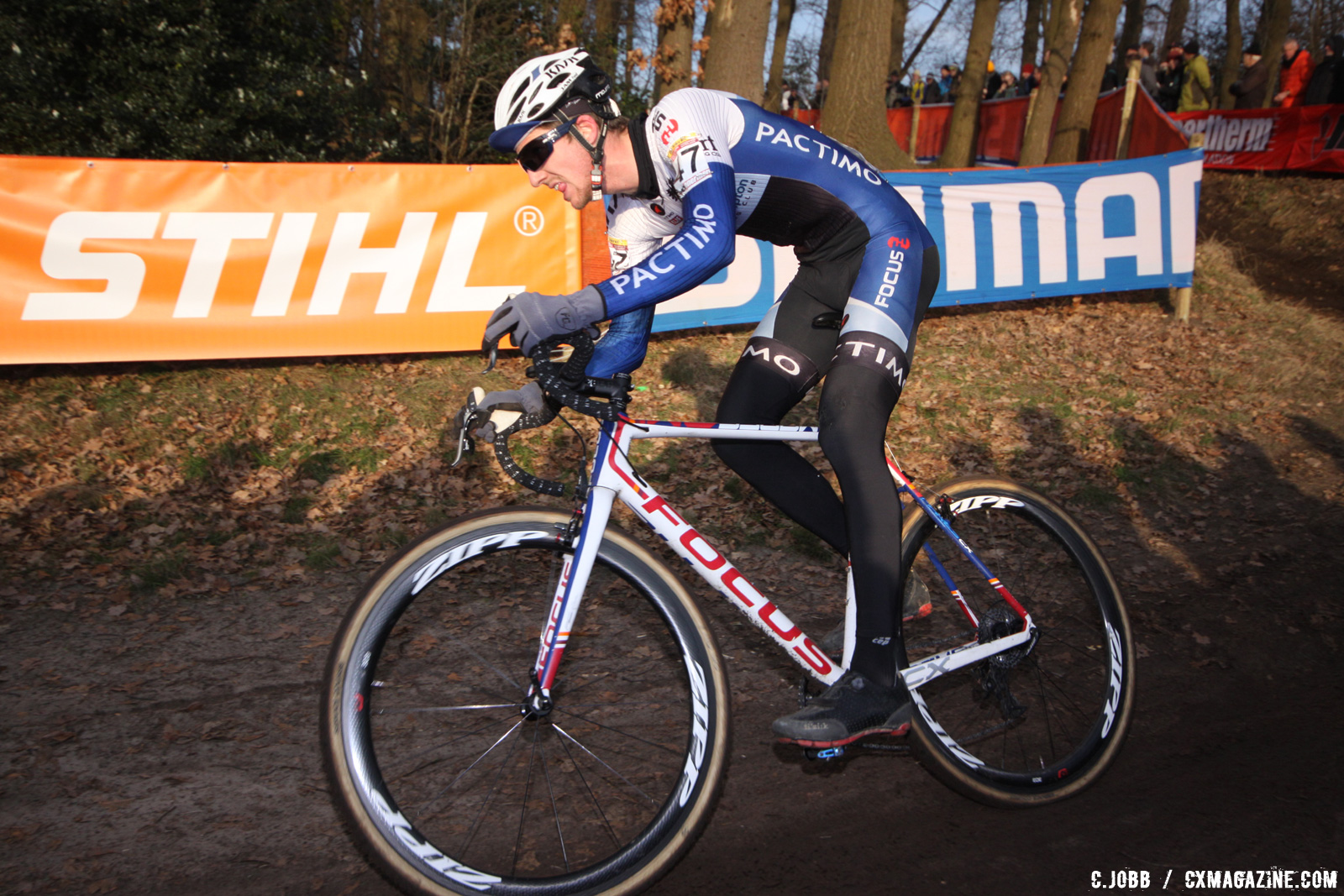 Jack Kisseberth racing his first European race at the 2017 Hoogerheide World Cup, and finished 54th. © C. Jobb / Cyclocross Magazine