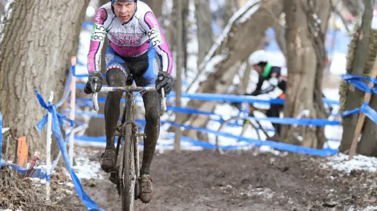 Kevin Hines is back on top for his third title. 2017 Cyclocross National Championships, Masters Men 45-49. © D. Mable / Cyclocross Magazine