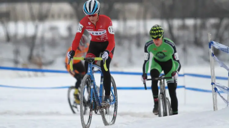 Lance Haidet picked his way through traffic, finally reaching the third step of the podium. 2017 Cyclocross National Championships - U23 Men. © D. Mable / Cyclocross Magazine