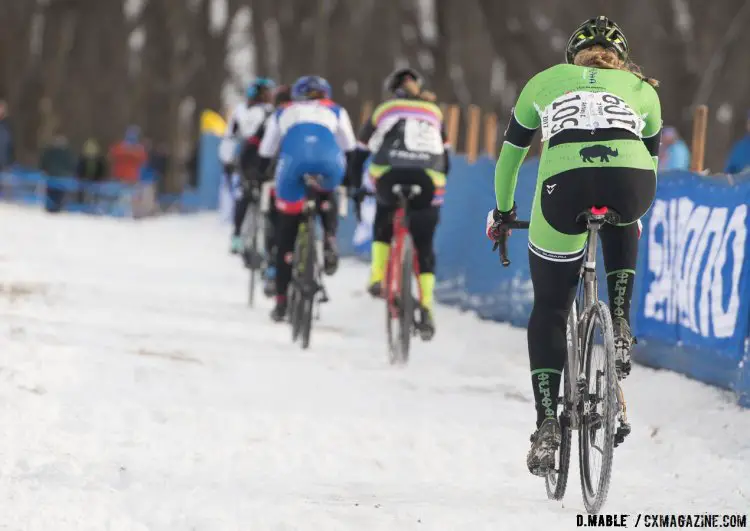 Ashley Zoerner chased the top U23 women and won the Junior title in the process. 2017 Cyclocross National Championships, U23 Women/Junior Women. © D. Mable / Cyclocross Magazine