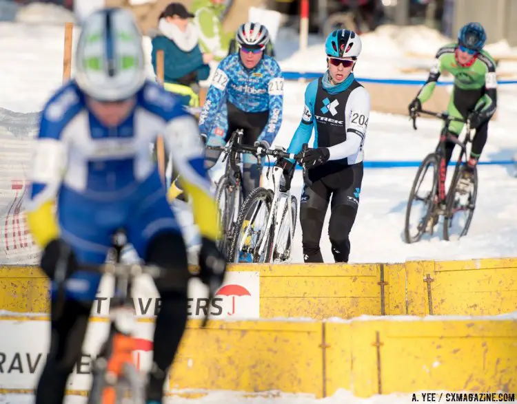 Caleb Swartz on the move up at the 2017 Cyclocross National Championships in Hartford. © Cyclocross Magazine