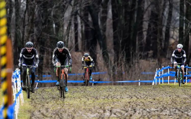 Maxx Chance and Brendan Rhim. 2017 CX National Championships Hartford Day 2 Collegiate Men Club. © A. Yee / Cyclocross Magazine