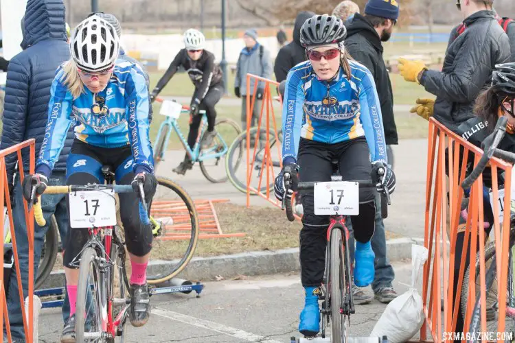 For Lewis warming up on the rollers, ready to fight for the varsity title. 2017 Cyclocross National Championships, Collegiate Relays. © A. Yee / Cyclocross Magazine