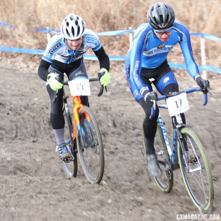 Fort Lewis and Brevard were locked in battle early on. 2017 Cyclocross National Championships. © D. Mable / Cyclocross Magazine