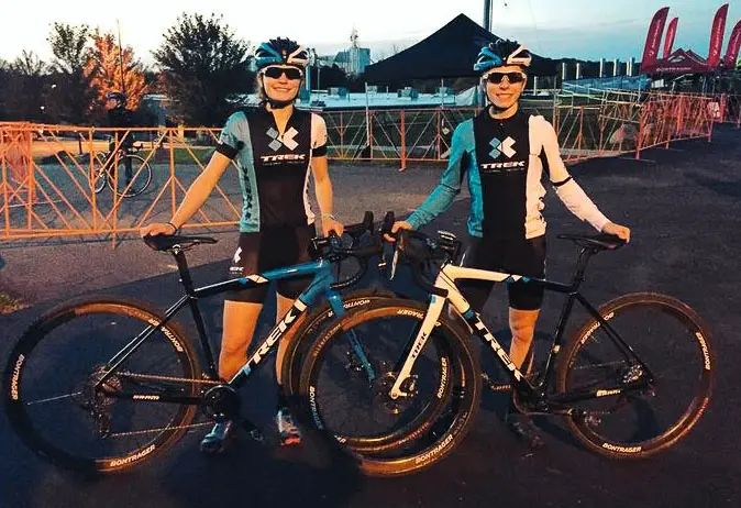 Emma and Caleb Swartz are teammates on Trek CXC, at Worlds and will be next fall at Marian. photo: courtesy