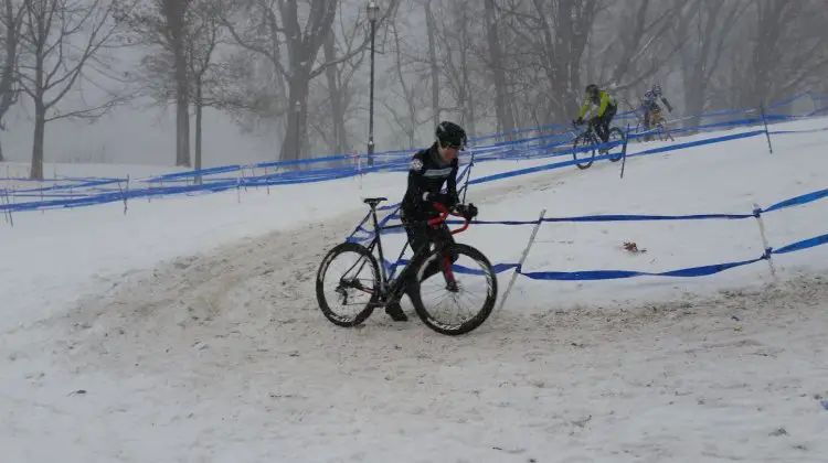 Isaac Neff takes the 2017 Cyclocross National Championships, Singlespeed Men. © Cyclocross Magazine