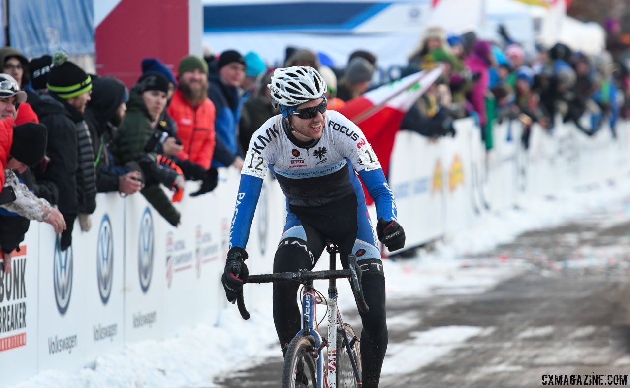 Jack Kisseberth had a memorable ride in Hartford. He now joins the Garneau-Easton p/b TLC team. 2017 Cyclocross National Championships. Elite Men. © A. Yee / Cyclocross Magazine