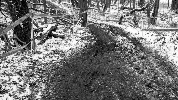 The spots were limited, but there was dirt and traction to be found out on the course. 2017 Cyclocross National Championships. Sunday, U23 Men, Elite Women, Elite Men. © J. Curtes / Cyclocross Magazine