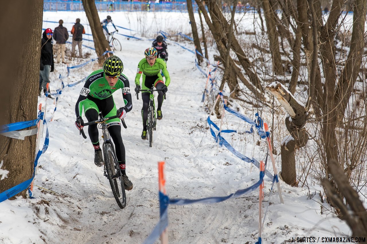 If snow comes to Nationals, you will be ready. 2017 Cyclocross National Championships. Sunday, U23 Men, Elite Women, Elite Men. © J. Curtes / Cyclocross Magazine