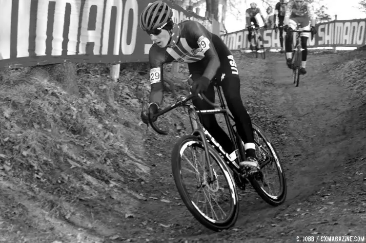 Ross Ellwood was two spots behind Wood in 37th. 2017 Hoogerheide UCI Cyclocross World Cup. Junior Men. © C. Jobb / Cyclocross Magazine