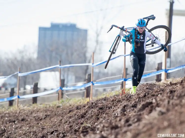 Moore ran away from her competitiors. 2017 Cyclocross National Championships, Masters Women 45-49. © A. Yee / Cyclocross Magazine