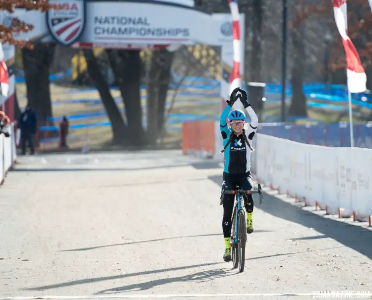 Catherine Moore took another title in Hartford. 2017 Cyclocross National Championships, Masters Women 45-49. © A. Yee / Cyclocross Magazine