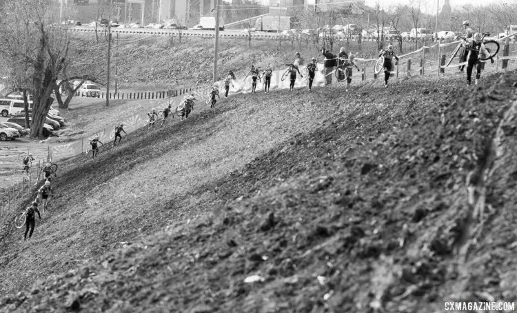 Pick your own line - they were all hard. 2017 Cyclocross National Championships, Masters Women 45-49. © A. Yee / Cyclocross Magazine