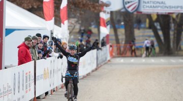 The ageless Laura Van Gilder wins her first Masters National Championship in cyclocross. 2017 Cyclocross National Championships, Masters Women 50-54. © A. Yee / Cyclocross Magazine