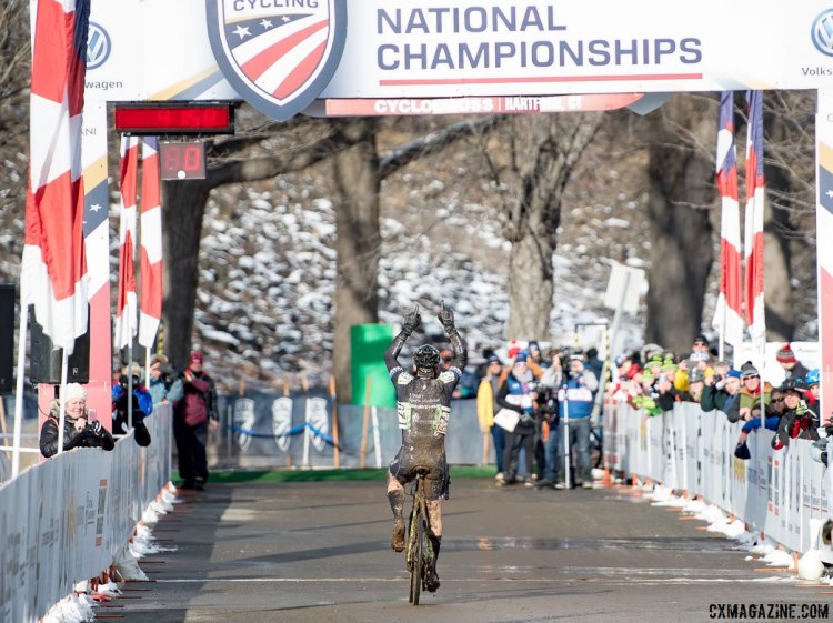 Cozza wins another title, after winning in Austin. 2017 Cyclocross National Championships, Masters Men 50-54. © A. Yee / Cyclocross Magazine