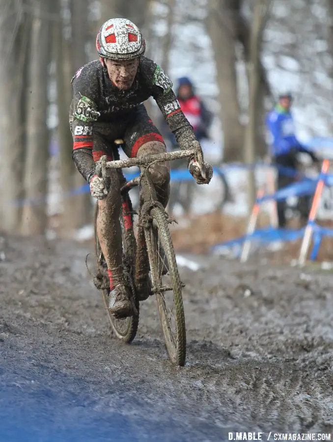 Todd Cassan (Rally Sport Cycling Team) finished in sixth place. 2017 Cyclocross National Championships, Masters Men 50-54. © D. Mable / Cyclocross Magazine