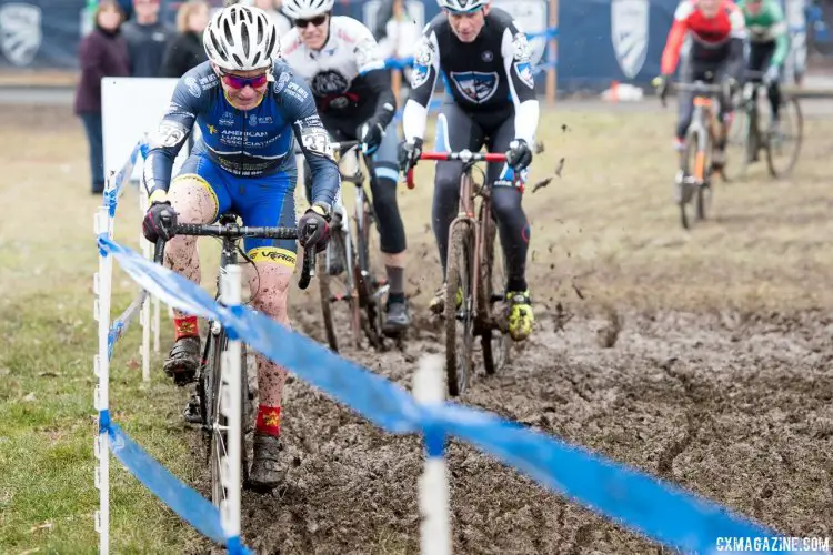 The legend Paul Curley fought for third. 2017 Cyclocross National Championships, Masters Men 60-64. © A. Yee / Cyclocross Magazine