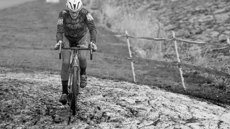 Fred Schmid, 84 years young, 2017 Cyclocross National Championships, Masters Men 70+. © A. Yee / Cyclocross Magazine