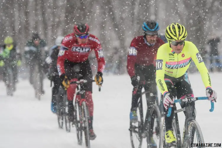 Molly Cameron (right), seen here at the 2017 Hartford Nationals, has been a mainstay in U.S. cyclocross. 2017 Cyclocross National Championships, Singlespeed Men. © A. Yee / Cyclocross Magazine