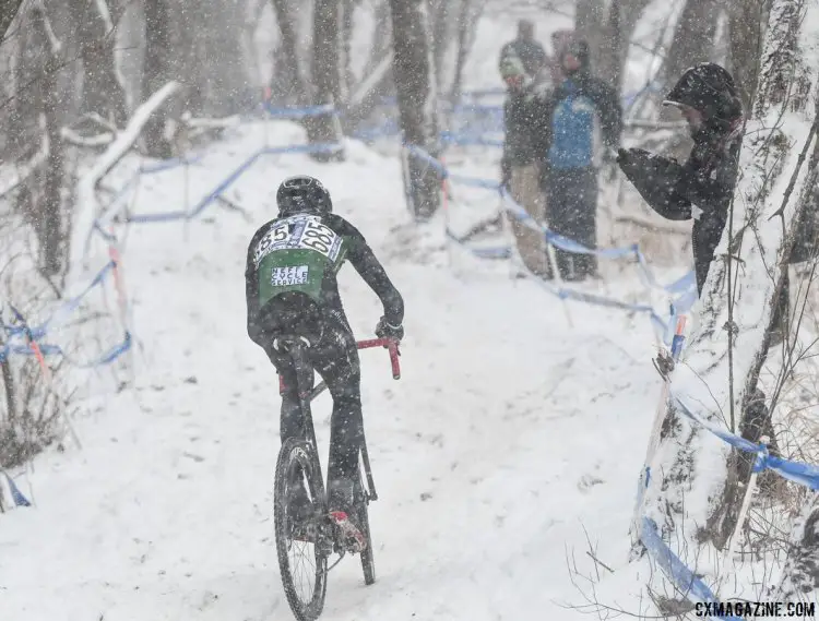 Neff riding away. 2017 Cyclocross National Championships, Singlespeed Men. © A. Yee / Cyclocross Magazine