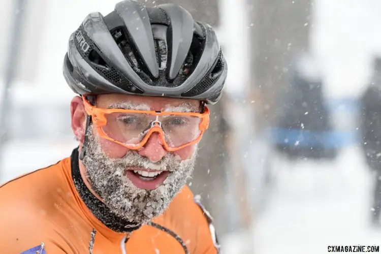 Ryan Rinn aged a lot in the winter storm of singlespeed Nationals. 2017 Cyclocross National Championships, Singlespeed Men. © A. Yee / Cyclocross Magazine