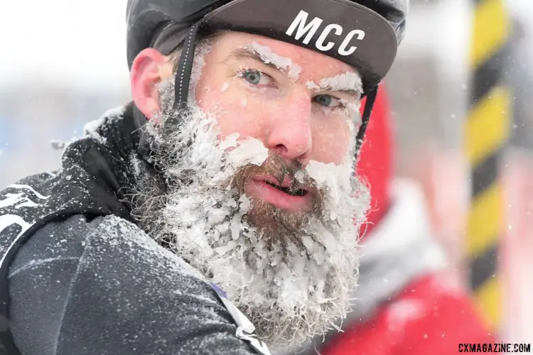 Facial hair grew in the 45 minute-long race. 2017 Cyclocross National Championships, Singlespeed Men. © A. Yee / Cyclocross Magazine