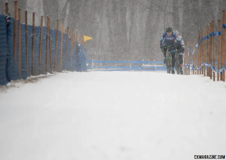 McCutcheon and Wood were together for the first lap but Wood flatted. 2017 Cyclocross National Championships, Singlespeed Women. © A. Yee / Cyclocross Magazine