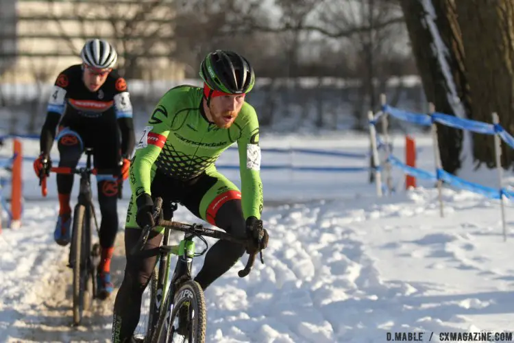 Hyde took a few laps to move into the lead but once he did the race was his. 2017 Cyclocross National Championships, Elite Men. © D. Mable/ Cyclocross Magazine