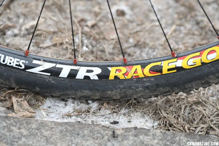 Stan's NoTubes ZTR Race Gold 29er rims are the choice for Musgrave. 2017 Cyclocross National Championships. © A. Yee / Cyclocross Magazine