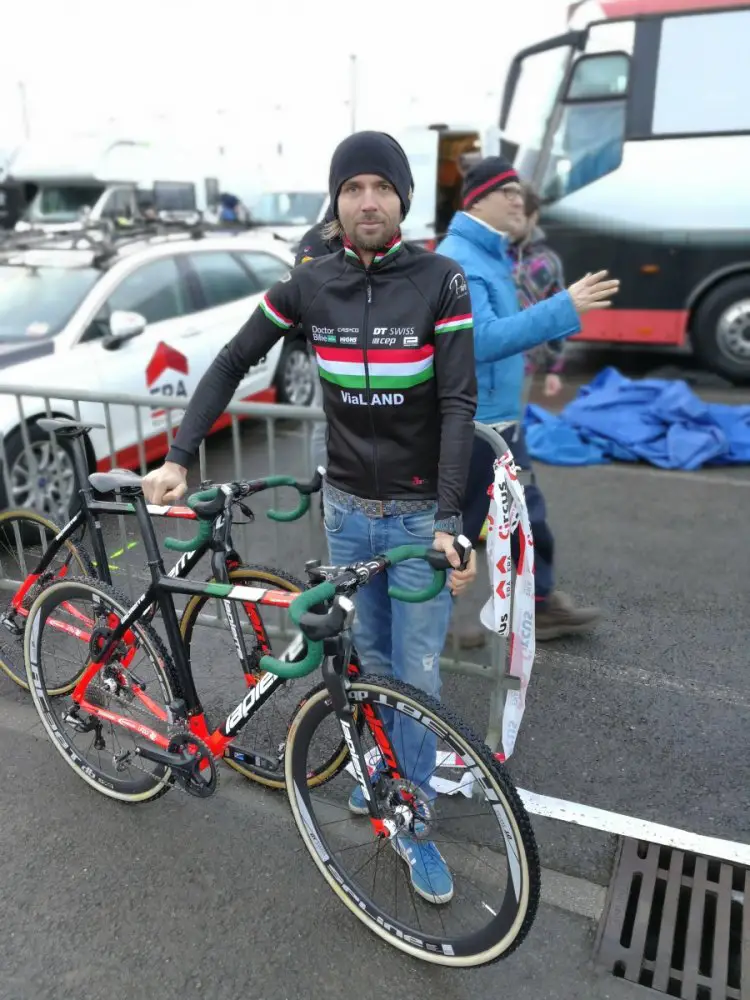 Búr rode a LaPierre CX Carbone FDJ with DT Swiss RC 38 SPLINE® T wheels. © Cyclocross Magazine