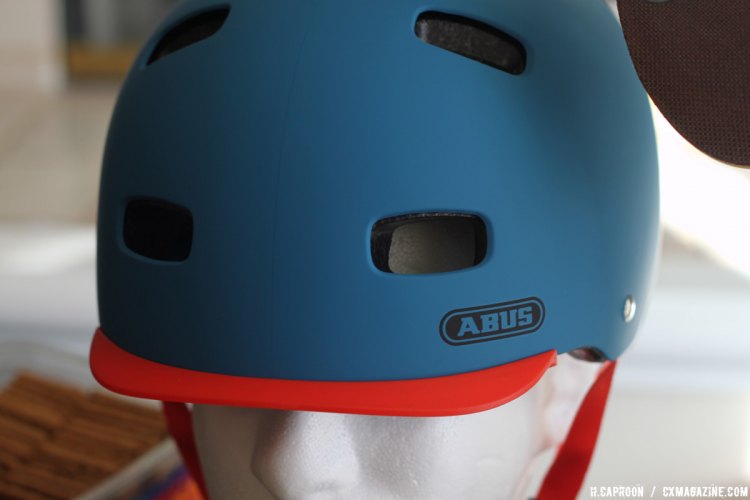 ABUS commuter helmet with plenty of vents. Winter Press Camp 2017 © Cyclocross Magazine