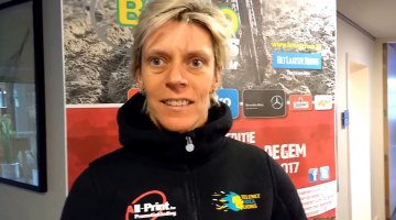 Ellen van Loy taks 2017 Worlds holeshots at the 2017 Parkcross Maldegem