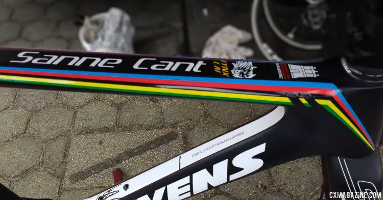 Sanne Cant's Stevens Super Prestige cyclocross bike. 2017 Cyclocross World Championships bikes. © Cyclocross Magazine