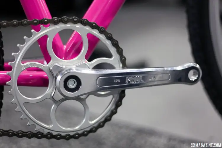 Dean Bikes cyclocross singlespeed is powered by the Paul Component Engineering Road Single Speed crankset. NAHBS 2017. © C. Fegan-Kim / Cyclocross Magazine