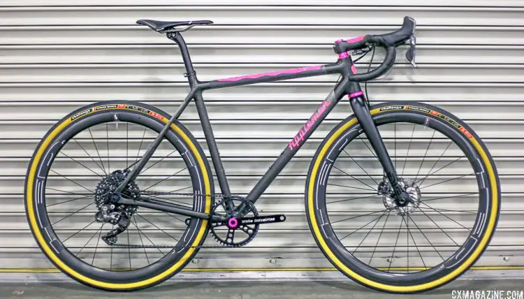 Matt Appleman's Pink Doughnut gravel bike. NAHBS 2017. © C. Fegan-Kim Cyclocross Magazine